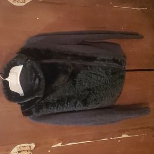 THE LOFT Faux Fur/ Sweater Long Sleeve Top